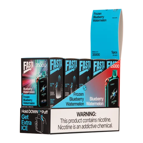 BUY 1 GET 1 FREE Blueberry Watermelon / Frozen Blueberry Watermelon FASTA Burrst 35000 | Vape Amazon India FASTA