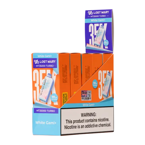 BUY 1 GET 1 FREE White Gami Lost Mary MT35K Turbo | Vape Amazon India Lost Mary