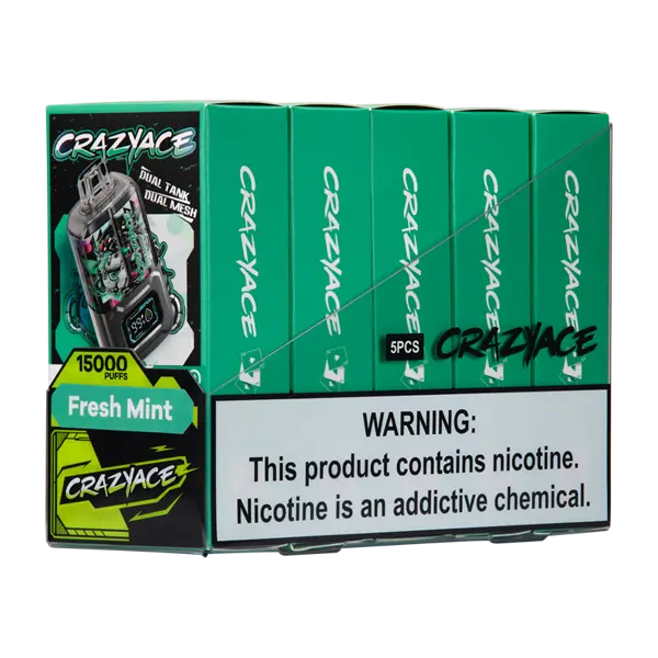 BUY 1 GET 1 FREE Fresh Mint Crazy Ace B15000 | Vape Amazon India Crazy Ace